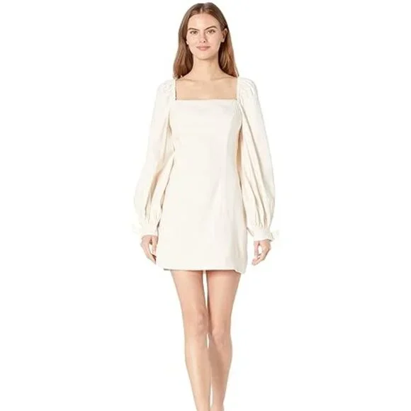 TED BAKER Britnie Puff Sleeve Dress Nude 8 (Ted 3) NWT - Picture 2 of 9